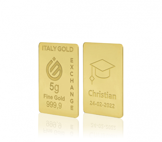 Sztabka Złota w prezencie na Doktorat 24Kt 5gr IGE GOLD